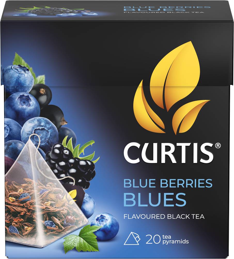 CURTIS Blue Berries Blues - Crni čaj sa komadićima crne ribizle, kupine, borovnice i laticama cveta različka