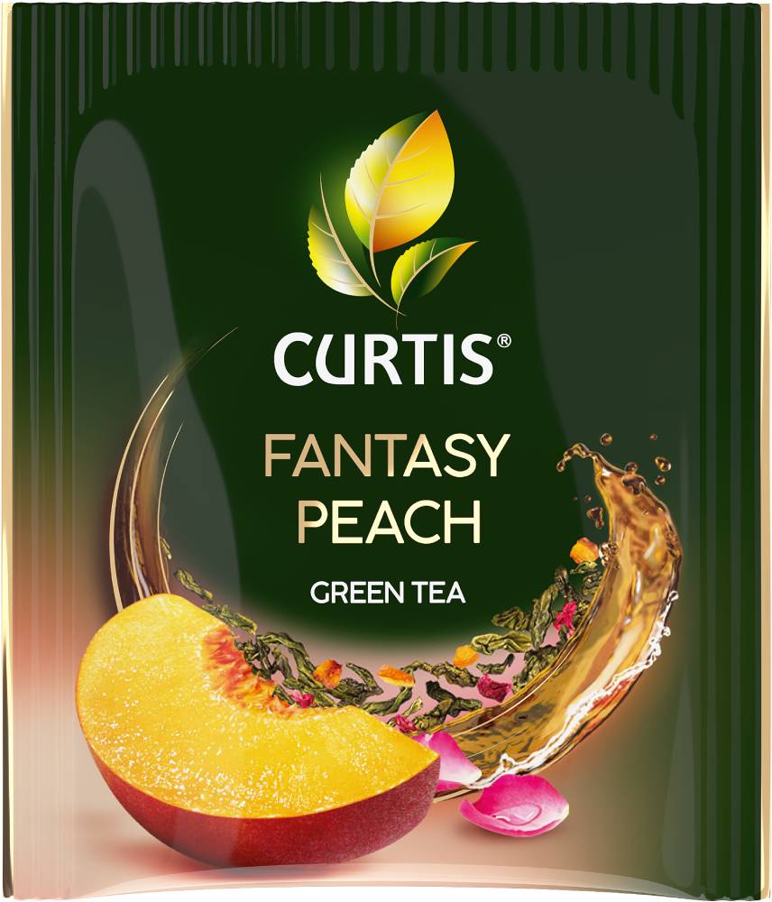 CURTIS Fantasy Peach – Zeleni čaj sa komadićima jabuke, breskve i laticama ruže, 25x1,5g