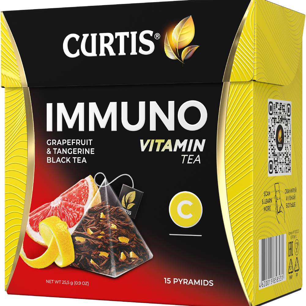 CURTIS Immuno Tea - Crni čaj sa korom citrusa i aromom grejfruta, limete i mandarine, 15 x 1,5g