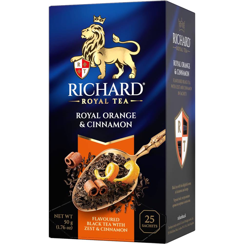 RICHARD Royal Orange & Cinnamon - Crni čaj sa narandžom i cimetom, 25x2g