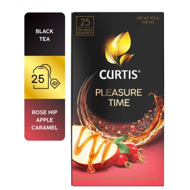 CURTIS Pleasure Time - Crni čaj sa jabukom, šipurkom i aromom karamele, 25x1,5g