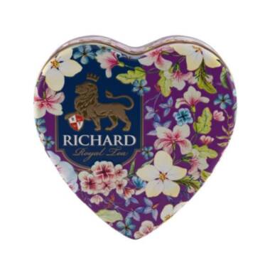 RICHARD Royal Heart - Crni cejlonski čaj sa bergamotom, 30g rinfuz, VIOLET metalna kutija