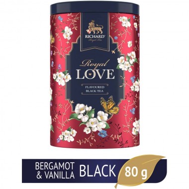 RICHARD Royal Love - Crni cejlonski čaj sa bergamotom i narandžom, 80g rinfuz, RED metalna kutija