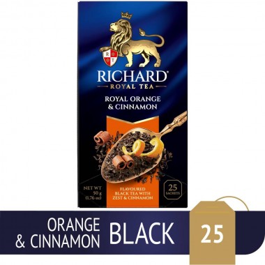 RICHARD Royal Orange & Cinnamon - Crni čaj sa narandžom i cimetom, 25x2g