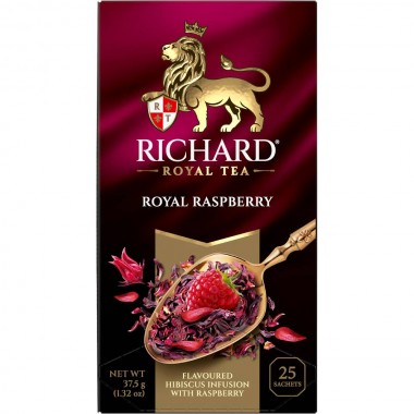 RICHARD Royal Raspberry - Voćno-biljni čaj sa komadićima voća, 25x1.5g